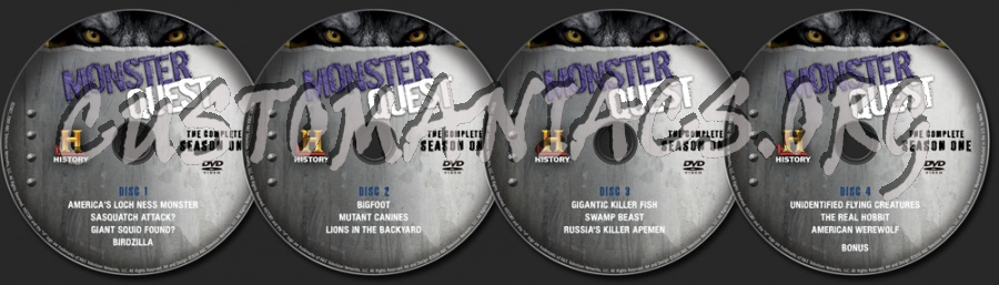 Monster Quest Season 1 dvd label