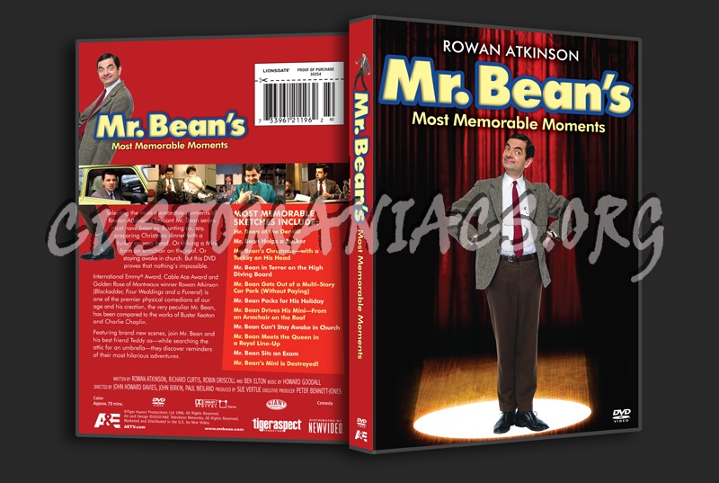 Mr Bean's Most Memorable Moments dvd cover