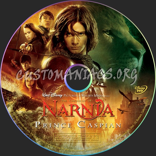 The Chronicles of Narnia Prince Caspian dvd label