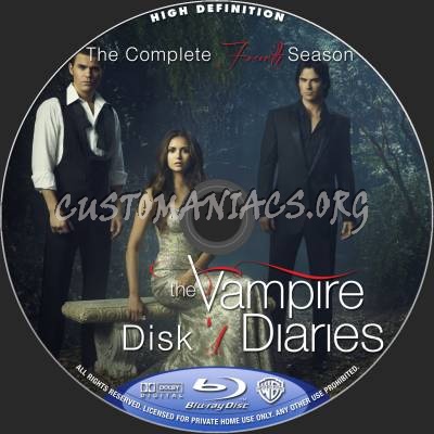 The Vampire Diaries Season 4 blu-ray label