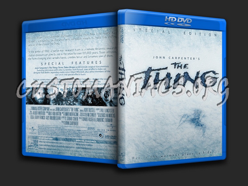 John Carpenter's The Thing (HD-DVD) blu-ray cover