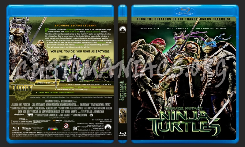 Teenage Mutant Ninja Turtles blu-ray cover