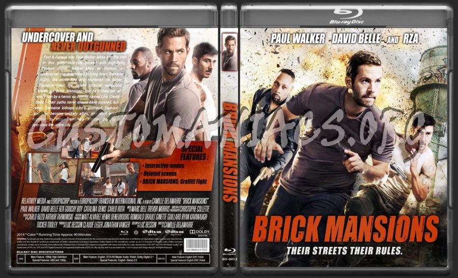 Brick Mansions (2014) blu-ray cover