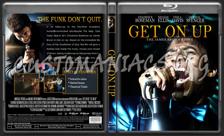 Get On Up (2014) blu-ray cover