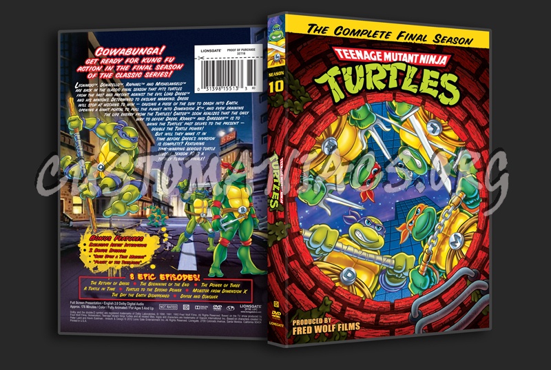 Teenage Mutant Ninja Turtles Season 10 dvd cover