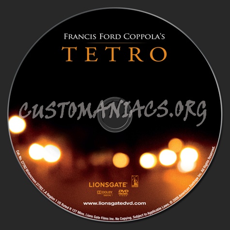 Tetro dvd label