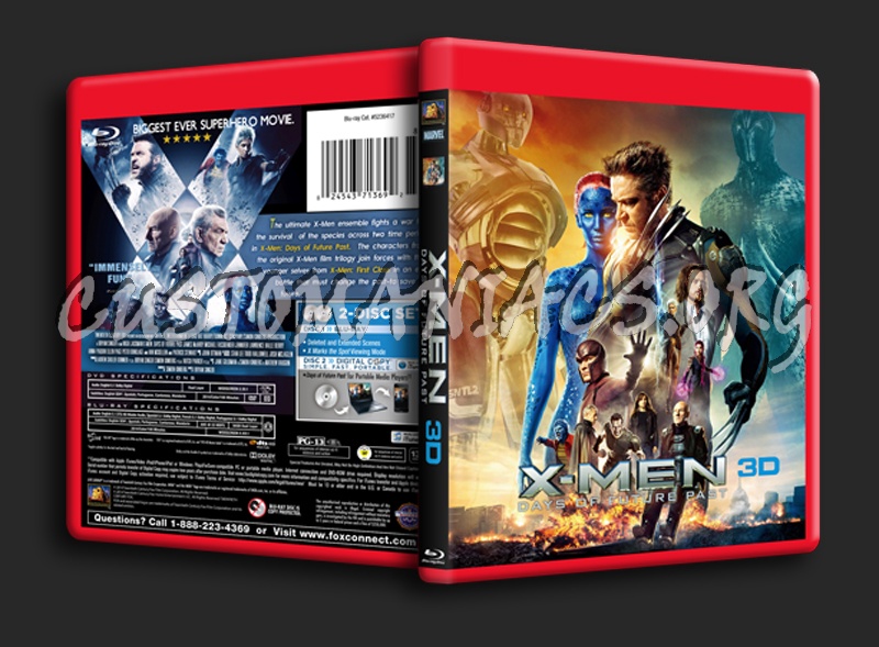 X-Men Days of Future Past 3d blu-ray cover