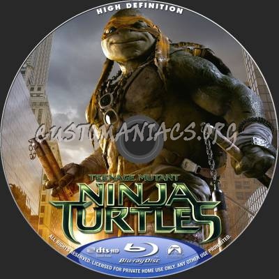 Teenage Mutant Ninja Turtles (2D+3D) blu-ray label