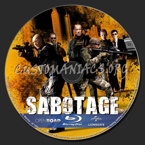 Sabotage blu-ray label