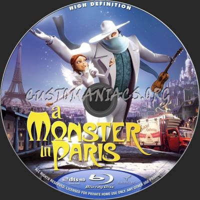 A Monster In Paris (2D+3D) blu-ray label