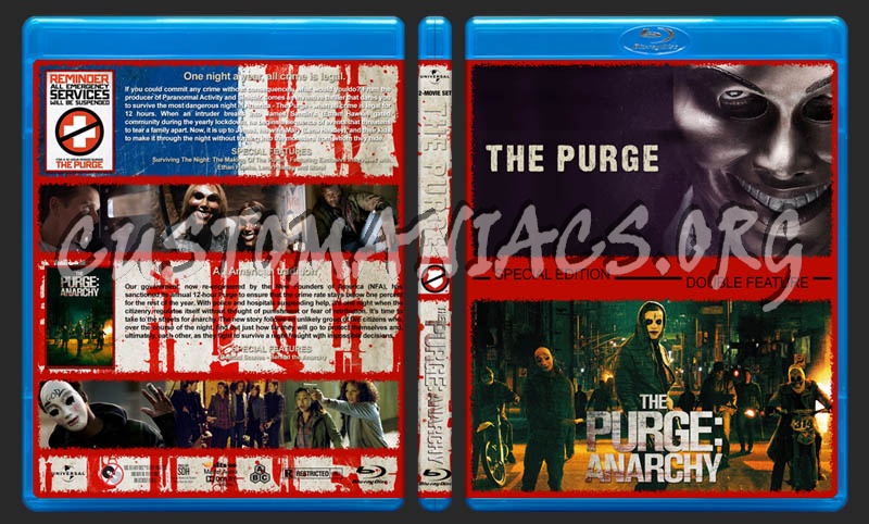 The Purge / The Purge: Anarchy Double Feature blu-ray cover
