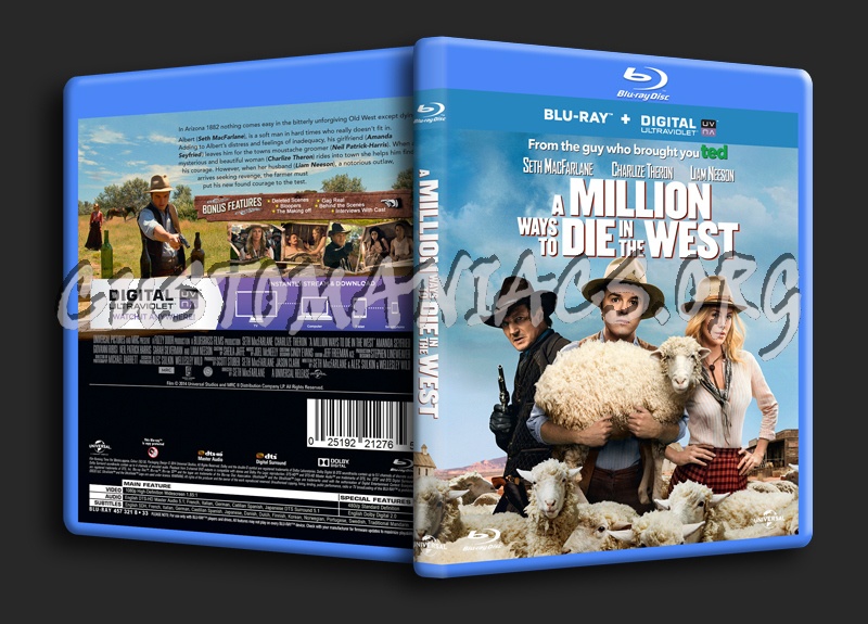 A Million Ways To Die In the West blu-ray cover