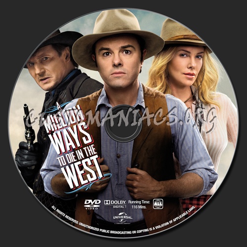 A Million Ways To Die In The West dvd label