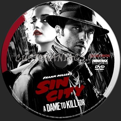 Sin City: A Dame to Kill For dvd label