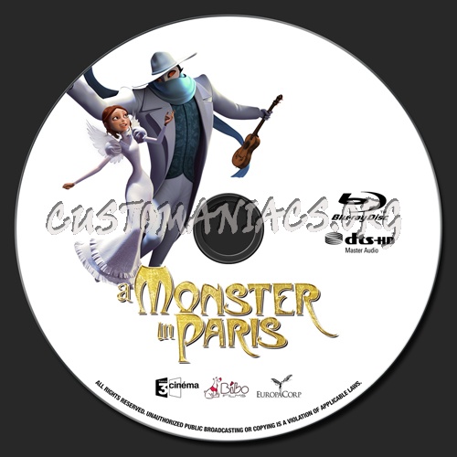 A Monster In Paris blu-ray label