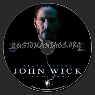 John Wick dvd label