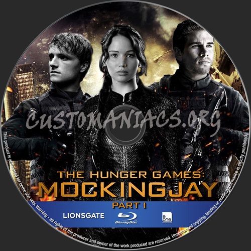 The Hunger Games Mockingjay Part 1 blu-ray label