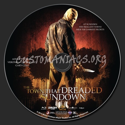 The Town That Dreaded Sundown (2014) blu-ray label