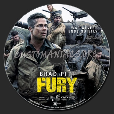 Fury (2014) dvd label