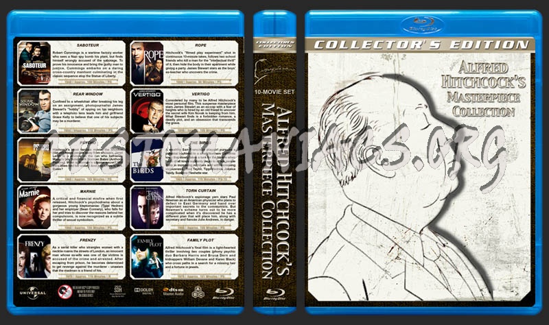 Alfred Hitchcock Masterpiece Collection blu-ray cover