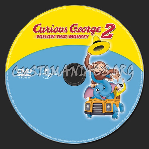 Curious George 2 Follow That Monkey dvd label