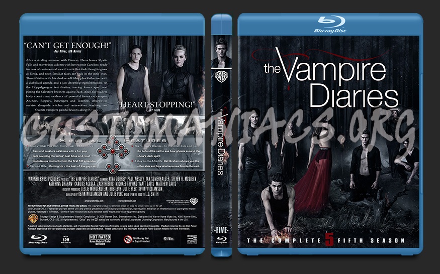 The Vampire Diaries Season Five blu-ray cover