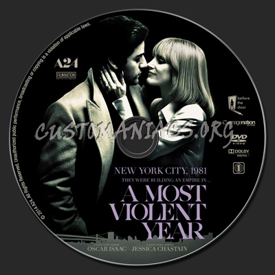 A Most Violent Year dvd label