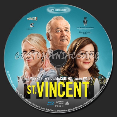 St. Vincent blu-ray label