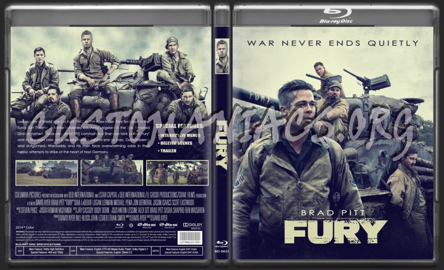 Fury (2014) blu-ray cover