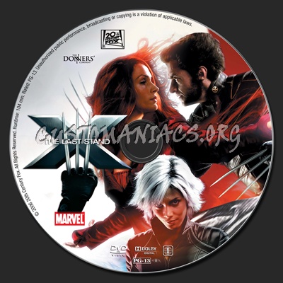 X-Men: The Last Stand dvd label