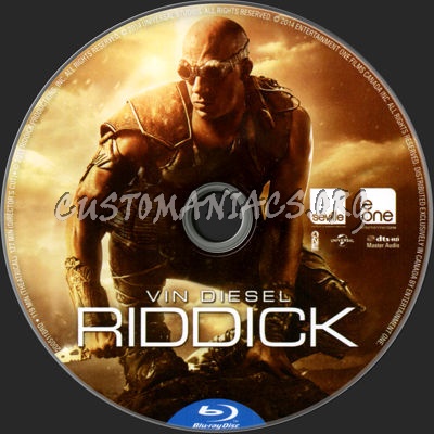 Riddick blu-ray label