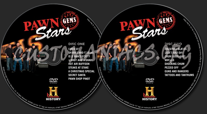 Pawn Stars Gems dvd label