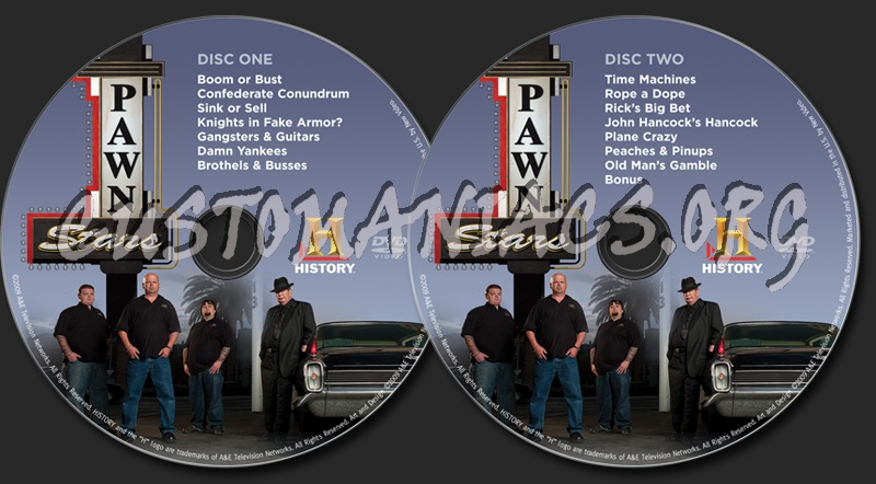 Pawn Stars Season 1 dvd label