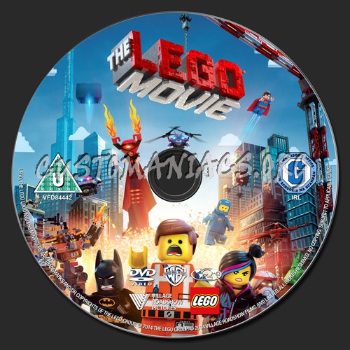 The Lego Movie dvd label