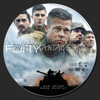 Fury (2014) dvd label