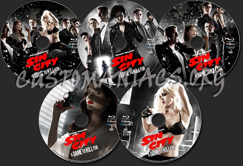 Sin City: A Dame to Kill For blu-ray label