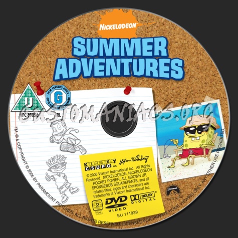 The Best of Nickelodeon Summer Adventures dvd label