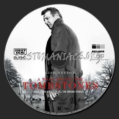 A Walk Among the Tombstones blu-ray label