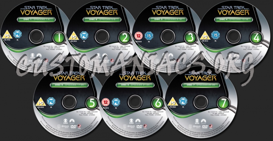 Star Trek Voyager Season 2 dvd label