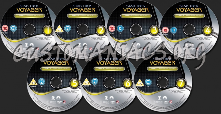 Star Trek Voyager Season 3 dvd label