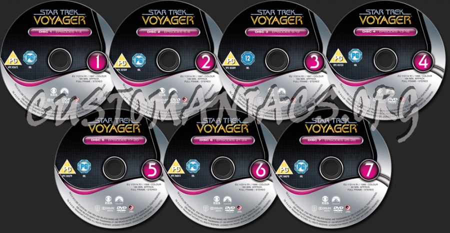 Star Trek Voyager Season 4 dvd label