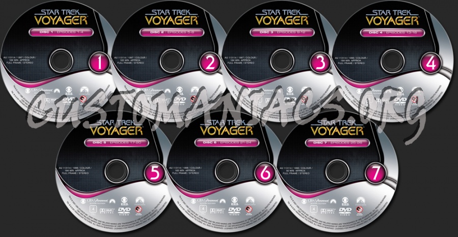 Star Trek Voyager Season 4 dvd label