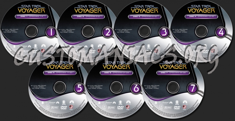 Star Trek Voyager Season 6 dvd label