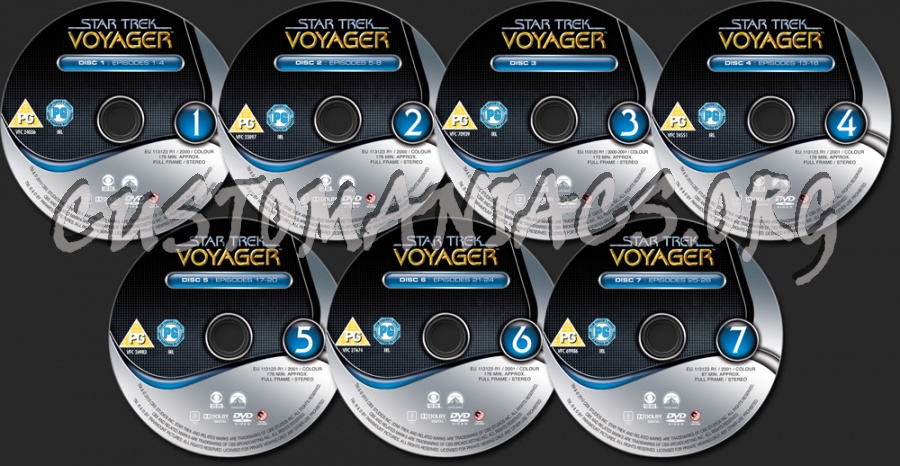 Star Trek Voyager Season 7 dvd label