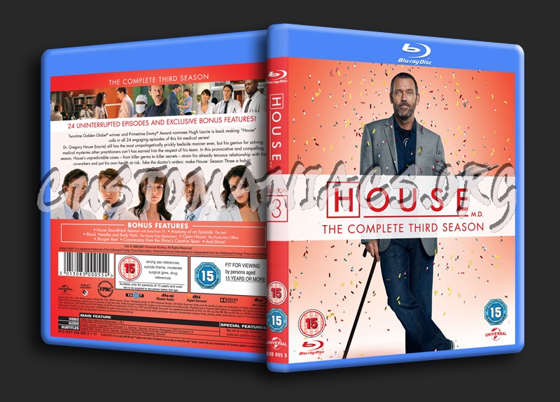 House MD Season 3 blu-ray cover