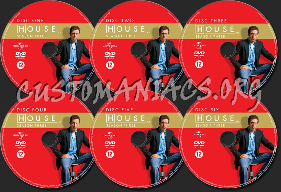 House MD Season 3 dvd label