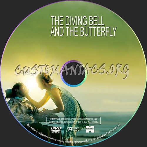 The Diving Bell And The Butterfly dvd label