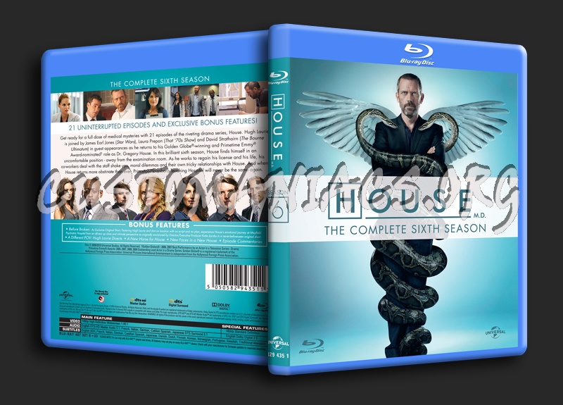 House MD Season 6 blu-ray cover - DVD Covers & Labels by Customaniacs ...