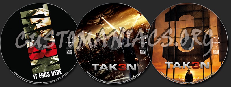 Taken 3 blu-ray label