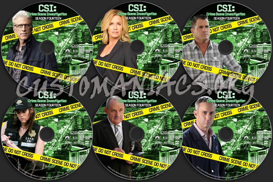 CSI: Crime Scene Investigation - Season 14 dvd label